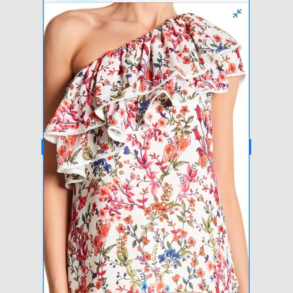 NWT Devlin Women’s One Shoulder Floral Blouse